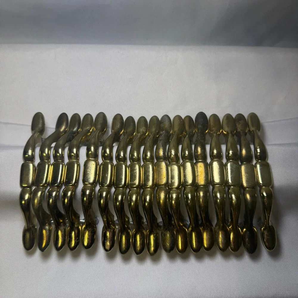 Vintage Brass Door Drawer Cabinet Pulls Set of 18 Ornate Curved Arch Style